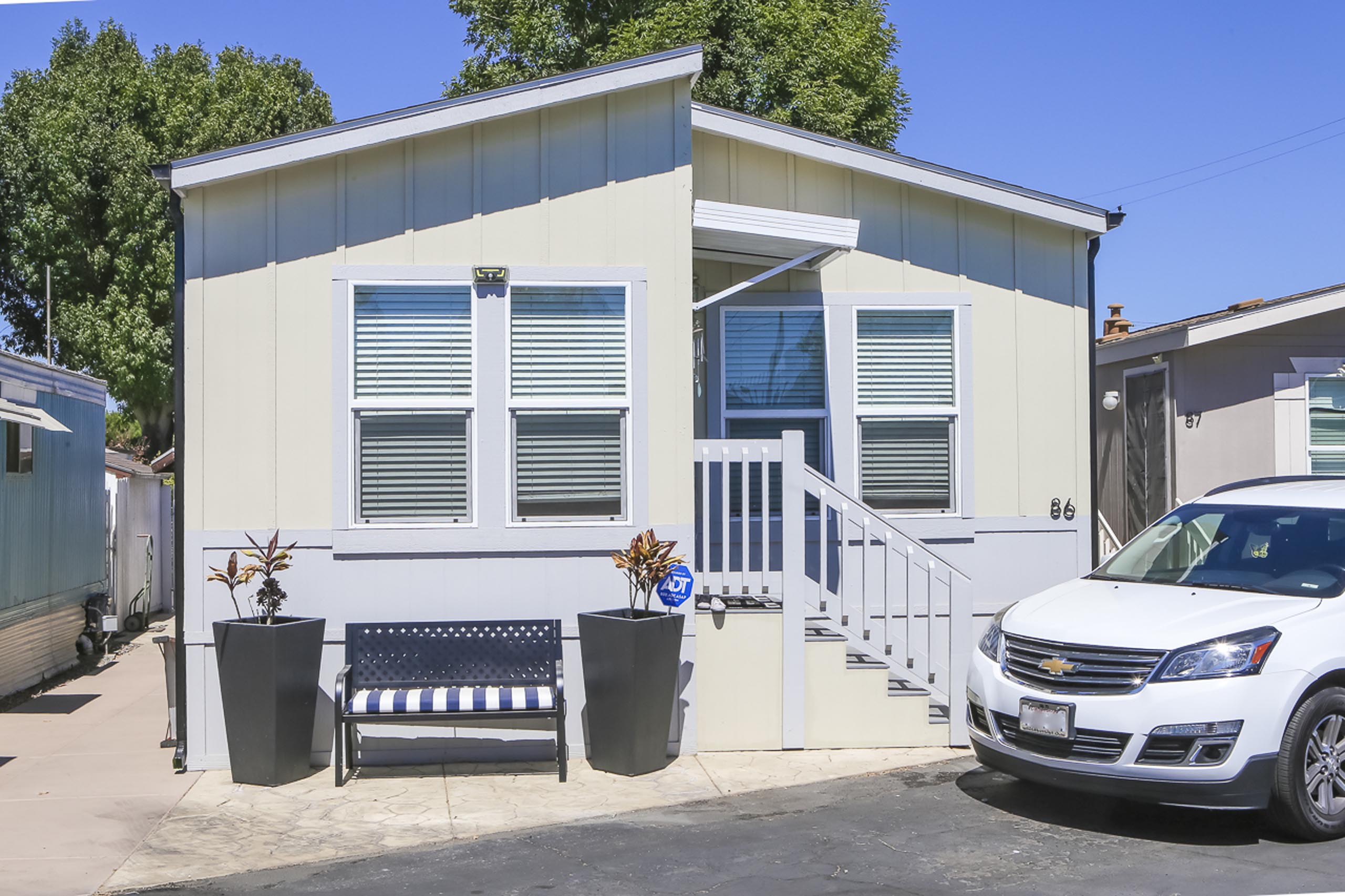 white trailer home in condesa village mobile home park bellflower, california