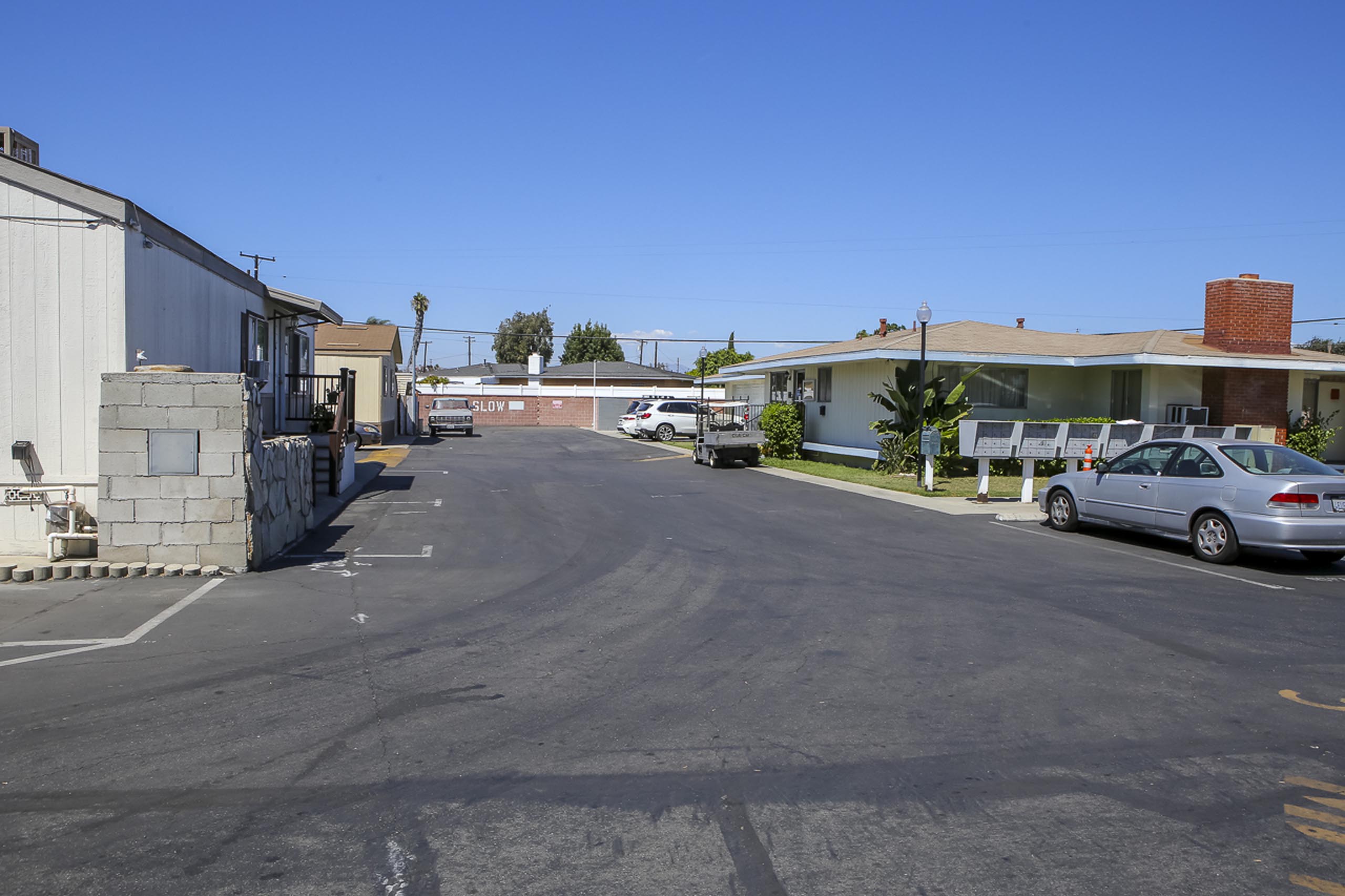 exterior of condesa village mobile home park bellflower, california